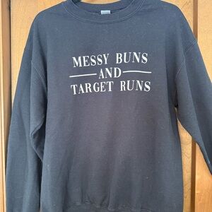 Casual Black Crew Neck Sweater